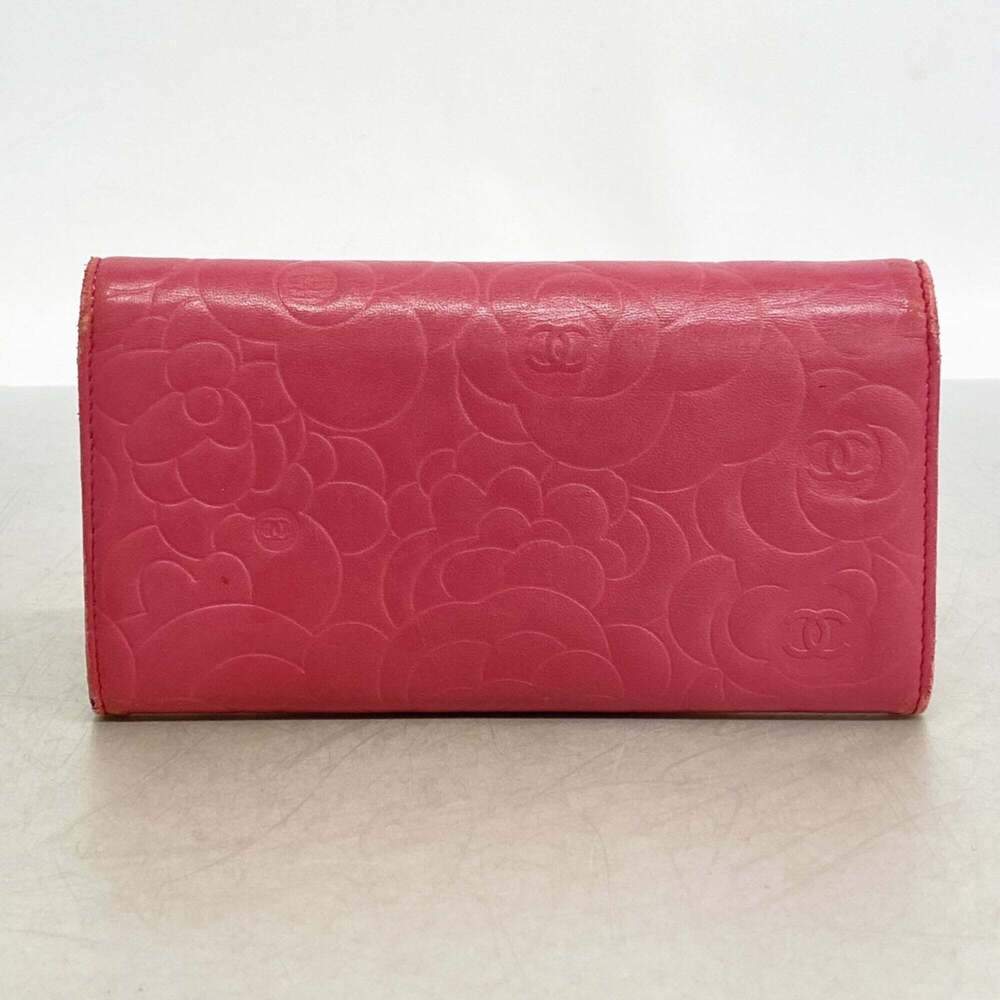 CHANEL Authentic Pink Lambskin Leather Wallet - Picture 8 of 8